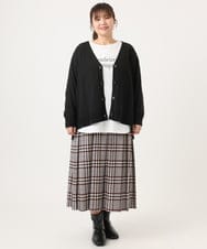 OLHKA02129 eur3(エウルキューブ) 【大きいサイズ】ワイドプリーツスカート グレー(92)