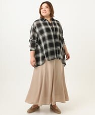 OLHKA03119 eur3(エウルキューブ) 【大きいサイズ】サテンマーメイドスカート ベージュ(82)