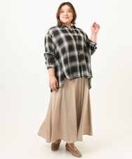 OLHKA03119 eur3(エウルキューブ) 【大きいサイズ】サテンマーメイドスカート ベージュ(82)