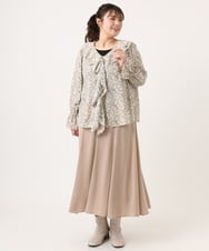OLHKA03119 eur3(エウルキューブ) 【大きいサイズ】サテンマーメイドスカート ベージュ(82)