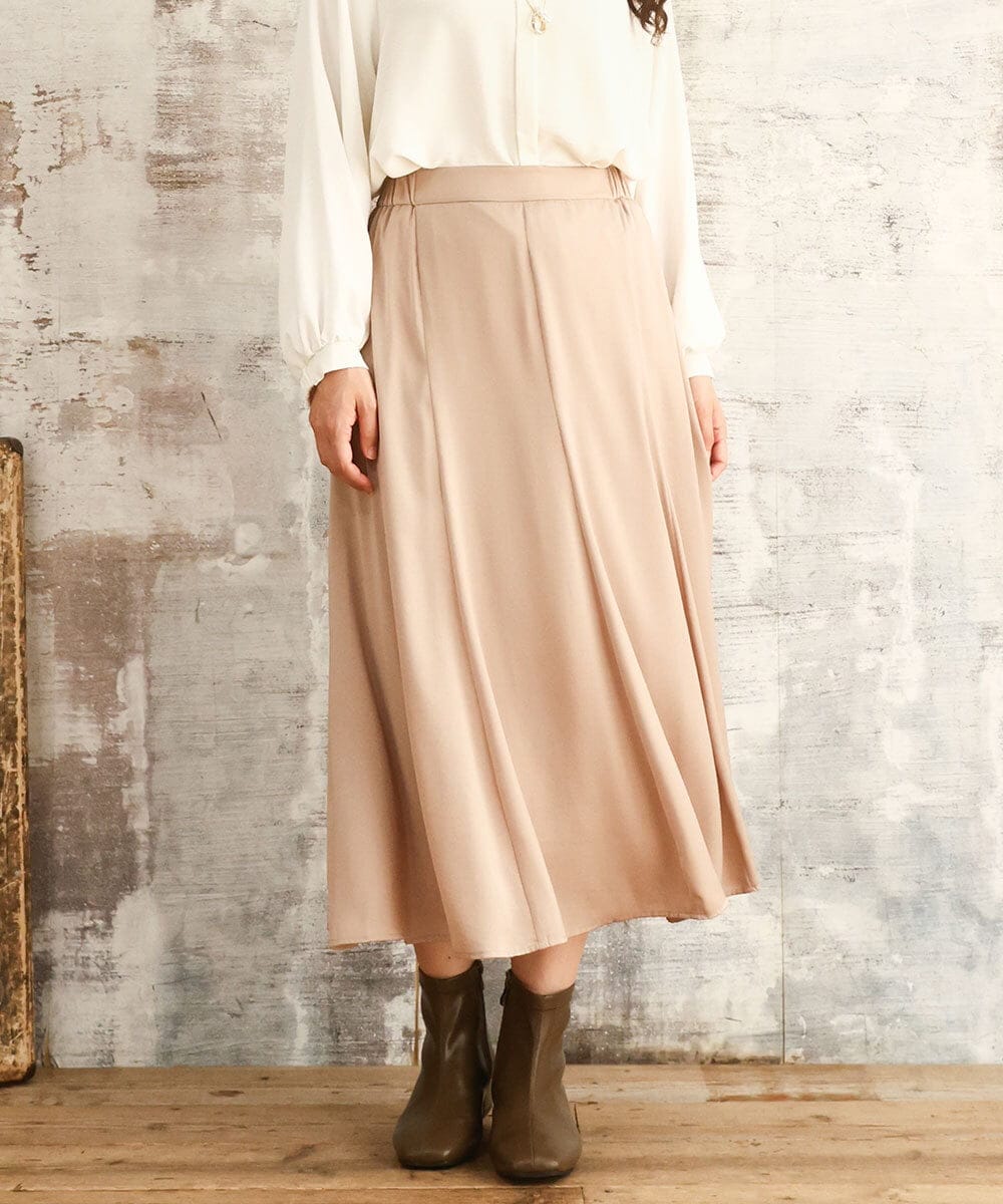 OLHKA03119 eur3(エウルキューブ) 【大きいサイズ】サテンマーメイドスカート ベージュ(82)