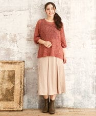 OLHKA03119 eur3(エウルキューブ) 【大きいサイズ】サテンマーメイドスカート ベージュ(82)