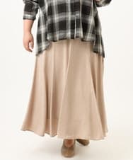 OLHKA03119 eur3(エウルキューブ) 【大きいサイズ】サテンマーメイドスカート ベージュ(82)