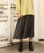 OLHKA03119 eur3(エウルキューブ) 【大きいサイズ】サテンマーメイドスカート ダークグレー(93)