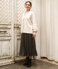 OLHKA03119 eur3(エウルキューブ) 【大きいサイズ】サテンマーメイドスカート ダークグレー(93)