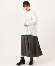 OLHKA03119 eur3(エウルキューブ) 【大きいサイズ】サテンマーメイドスカート ダークグレー(93)