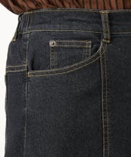 OLHKA04109 eur3(エウルキューブ) 【大きいサイズ】ストレッチデニムロングスカート ブラック(94)