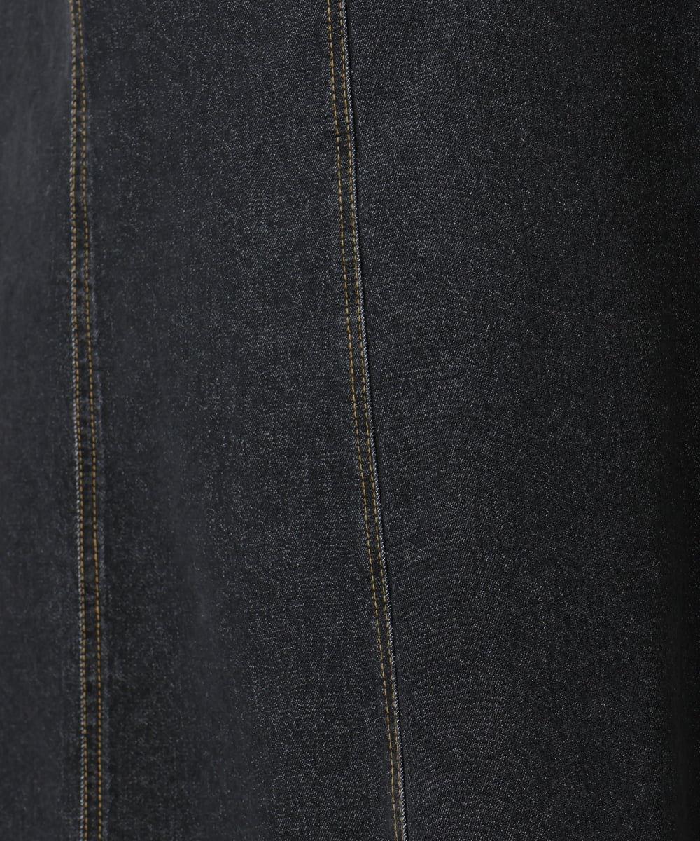 OLHKA04109 eur3(エウルキューブ) 【大きいサイズ】ストレッチデニムロングスカート ブラック(94)