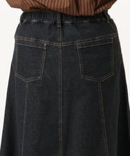 OLHKA04109 eur3(エウルキューブ) 【大きいサイズ】ストレッチデニムロングスカート ブラック(94)