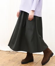 OLHKD09129 eur3(エウルキューブ) 【大きいサイズ】ドットプリントリバーシブルスカート ベージュ