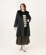 OLHKD09129 eur3(エウルキューブ) 【大きいサイズ】ドットプリントリバーシブルスカート ブラック