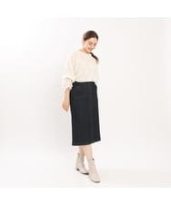 OLHKS05119 eur3(エウルキューブ) 【大きいサイズ】フロントボタンタイトスカート ネイビー(57)