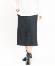 OLHKS05119 eur3(エウルキューブ) 【大きいサイズ】フロントボタンタイトスカート ネイビー(57)