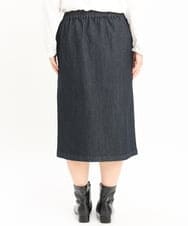OLHKS05119 eur3(エウルキューブ) 【大きいサイズ】フロントボタンタイトスカート ネイビー(57)