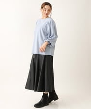 OLHLS08129 eur3(エウルキューブ) 【大きいサイズ】フェイクレザーフレアスカート ブラック(94)