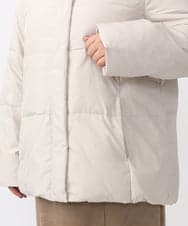 OLJAA02269 eur3(エウルキューブ) 【大きいサイズ】フーディーダウンジャケット グレージュ(89)