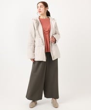 OLJAA02269 eur3(エウルキューブ) 【大きいサイズ】フーディーダウンジャケット グレージュ(89)
