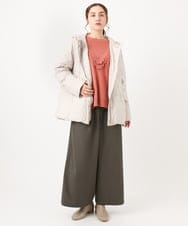 OLJAA02269 eur3(エウルキューブ) 【大きいサイズ】フーディーダウンジャケット グレージュ(89)