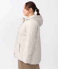 OLJAA02269 eur3(エウルキューブ) 【大きいサイズ】フーディーダウンジャケット グレージュ(89)