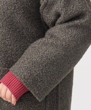 OLJAA09139 eur3(エウルキューブ) 【大きいサイズ】ループブークレリバーシブルコート ダークグレー(93)