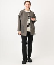 OLJAA09139 eur3(エウルキューブ) 【大きいサイズ】ループブークレリバーシブルコート ダークグレー(93)