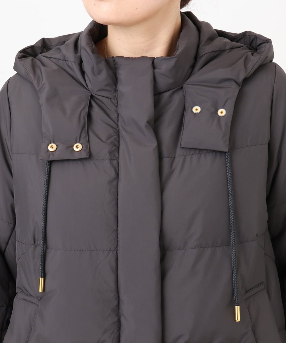 OLJAD03299 eur3(エウルキューブ) 【大きいサイズ】異素材ショートダウンジャケット ダークグレー(93)