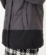 OLJAD03299 eur3(エウルキューブ) 【大きいサイズ】異素材ショートダウンジャケット ダークグレー(93)