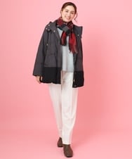OLJAD03299 eur3(エウルキューブ) 【大きいサイズ】異素材ショートダウンジャケット ダークグレー(93)