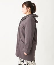 OLJBV03159 eur3(エウルキューブ) 【大きいサイズ】フーディー裏ボアアウター ダークブラウン(87)