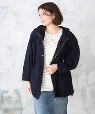 OLJDD03169 eur3(エウルキューブ) 【大きいサイズ/撥水/花粉ガード】マウンテンパーカー ネイビー