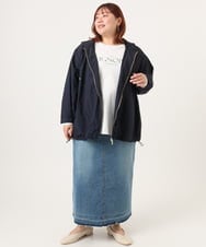 OLJDD03169 eur3(エウルキューブ) 【大きいサイズ/撥水/花粉ガード】マウンテンパーカー ネイビー