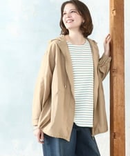 OLJDD03169 eur3(エウルキューブ) 【大きいサイズ/撥水/花粉ガード】マウンテンパーカー ベージュ