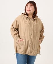 OLJDD03169 eur3(エウルキューブ) 【大きいサイズ/撥水/花粉ガード】マウンテンパーカー ベージュ