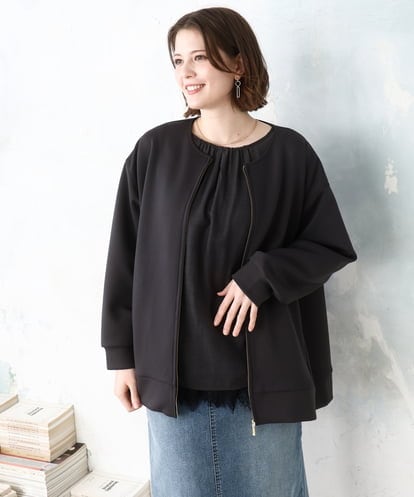 OLJDD09099 eur3 【大きいサイズ】ジップアップブルゾン