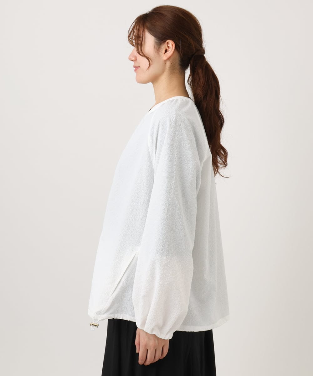 OLJED08169 eur3(エウルキューブ) 【大きいサイズ】ポコポコブルゾン ホワイト
