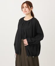 OLJED08169 eur3(エウルキューブ) 【大きいサイズ】ポコポコブルゾン ブラック