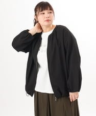 OLJED08169 eur3(エウルキューブ) 【大きいサイズ】ポコポコブルゾン ブラック