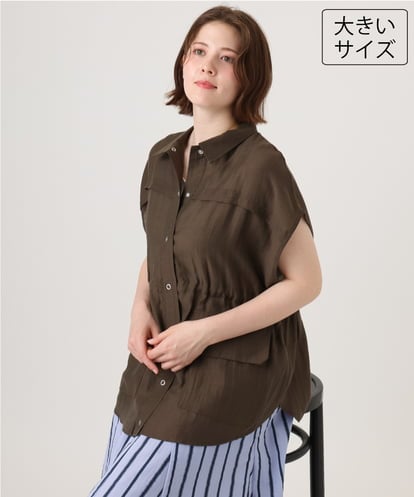 OLJID14109 eur3 【大きいサイズ】サファリ風ジャケット