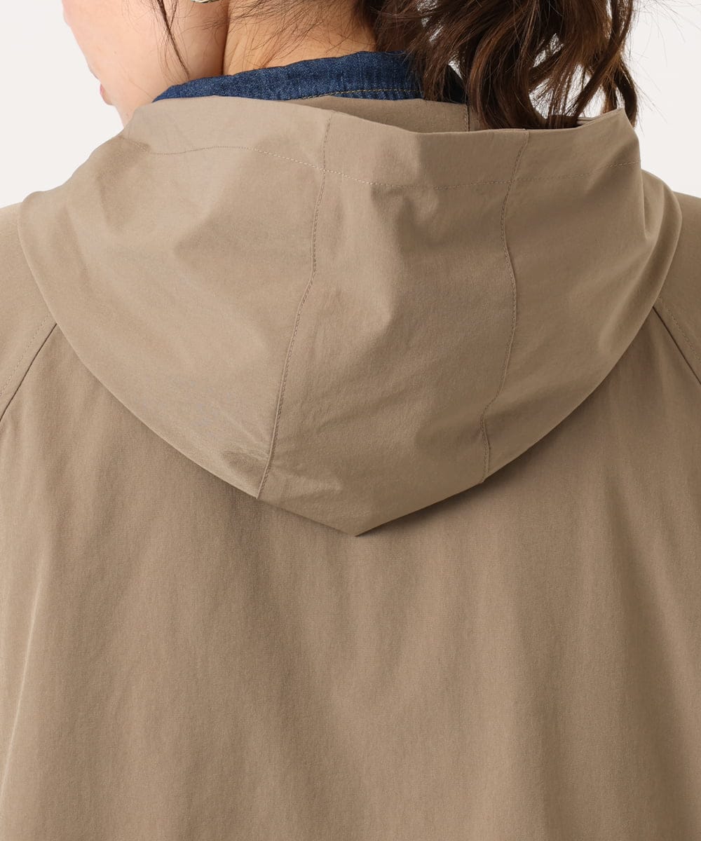 OLJKA01189 eur3(エウルキューブ) 【大きいサイズ】バイカラーフーディーブルゾン ベージュ(82)