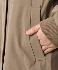 OLJKA01189 eur3(エウルキューブ) 【大きいサイズ】バイカラーフーディーブルゾン ベージュ(82)