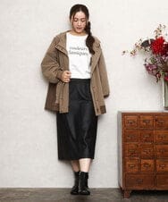OLJKA01189 eur3(エウルキューブ) 【大きいサイズ】バイカラーフーディーブルゾン ベージュ(82)