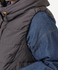 OLJKA02239 eur3(エウルキューブ) 【大きいサイズ】フーディー風ダウンベスト ダークグレー(93)