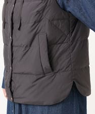 OLJKA02239 eur3(エウルキューブ) 【大きいサイズ】フーディー風ダウンベスト ダークグレー(93)