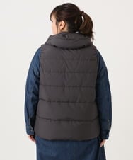 OLJKA02239 eur3(エウルキューブ) 【大きいサイズ】フーディー風ダウンベスト ダークグレー(93)