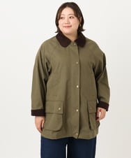 OLJKA05199 eur3(エウルキューブ) 【大きいサイズ】ステンカラーワークジャケット カーキ(36)