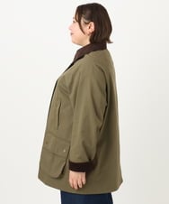OLJKA05199 eur3(エウルキューブ) 【大きいサイズ】ステンカラーワークジャケット カーキ(36)