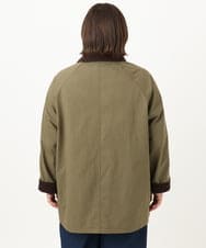 OLJKA05199 eur3(エウルキューブ) 【大きいサイズ】ステンカラーワークジャケット カーキ(36)