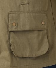 OLJKA05199 eur3(エウルキューブ) 【大きいサイズ】ステンカラーワークジャケット カーキ(36)