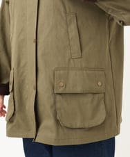 OLJKA05199 eur3(エウルキューブ) 【大きいサイズ】ステンカラーワークジャケット カーキ(36)