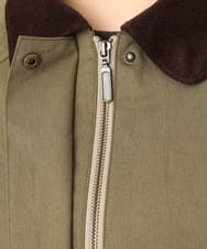 OLJKA05199 eur3(エウルキューブ) 【大きいサイズ】ステンカラーワークジャケット カーキ(36)